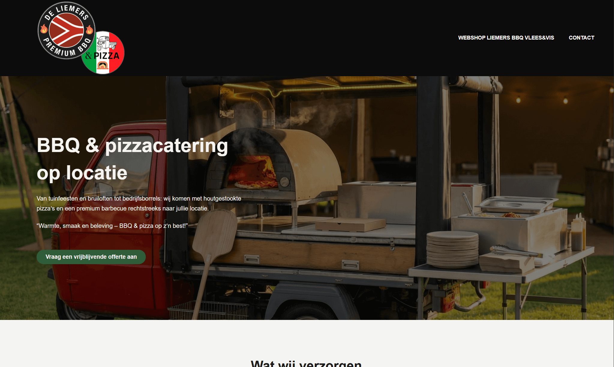 De Liemers Premium BBQ en Pizza website screenshot